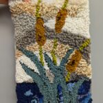 Rug hooking of cattails